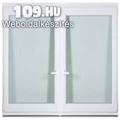 Műanyag kétszárnyú bukó-nyíló ablak 150x150